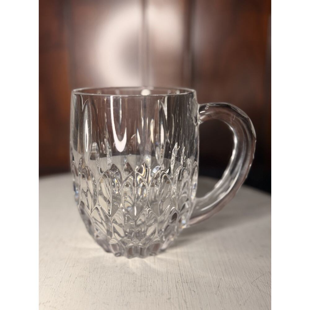 Gorham Lead Crystal Althea Mug Heavy Crystal 4.5” Tall